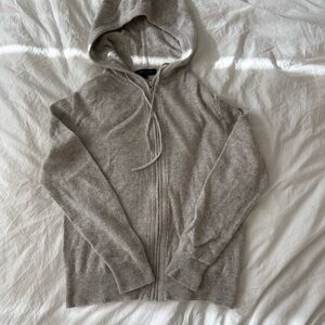 Patrick Assaraf Cashmere Hooded Zip Sweater